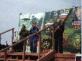 Сергей Бородин, Михаил Калинкин и Валерий Михлюков  на военной сцене