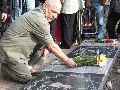 Николай Шипилов на открытии Аллеи бардов в Новосибирске, 25 июля 2006 г.