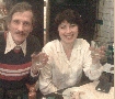 Григорий Симаков и Стелла Зубкова во время встречи Старого Нового Года в кафе "Берёзка" на Николоямской улице.