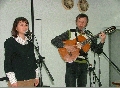 Виктор Байрак и Наталья Колесниченко на сцене г.Натания