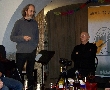 На посиделках  в бард-клубе " Прага" 8 января 2008 года. Александру Городницкому и всем собравшимся читает свои стихи Николай Якимов